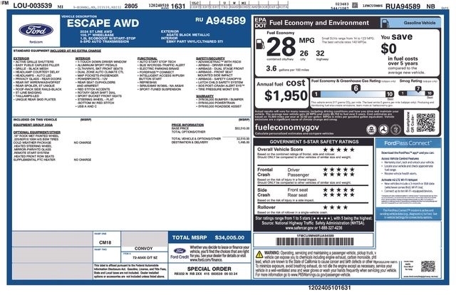 Ford Escape ST-Line AWD 2024