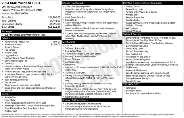 GMC Yukon SLE 4WD 2024