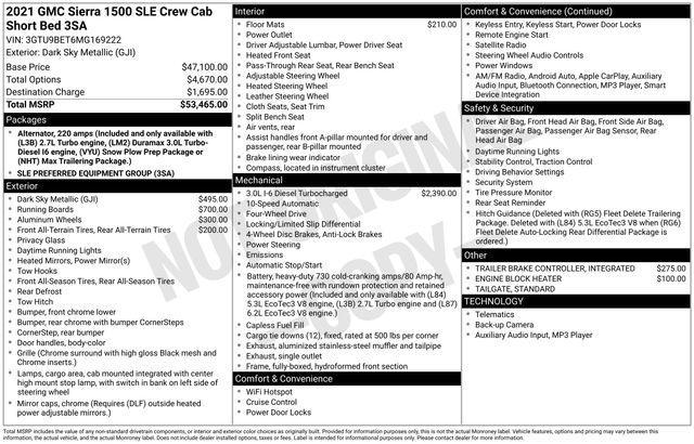 GMC Sierra 1500 SLE Crew Cab Long Box 4WD 2021