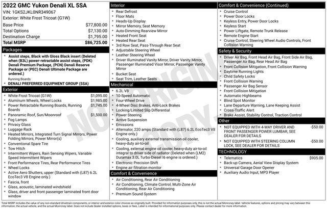 GMC Yukon XL Denali 4WD 2022
