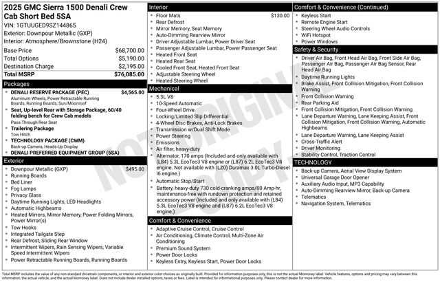 GMC Sierra 1500 Denali Crew Cab Short Box 4WD 2025