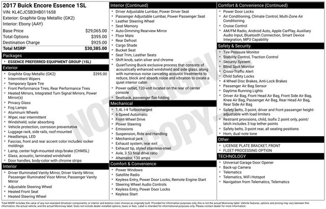 Buick Encore Essence FWD 2017