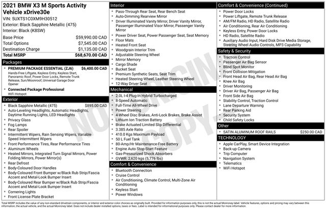 BMW X3 xDrive30e 2021