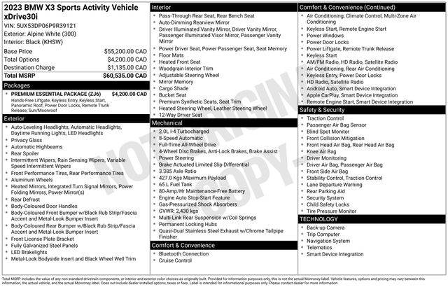 BMW X3 sDrive30i 2023