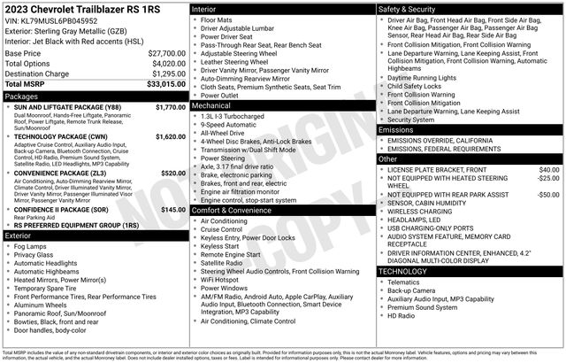 Chevrolet TrailBlazer RS AWD 2023