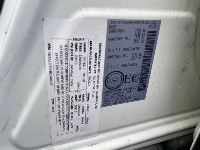 Nissan Murano Platinum AWD 2021