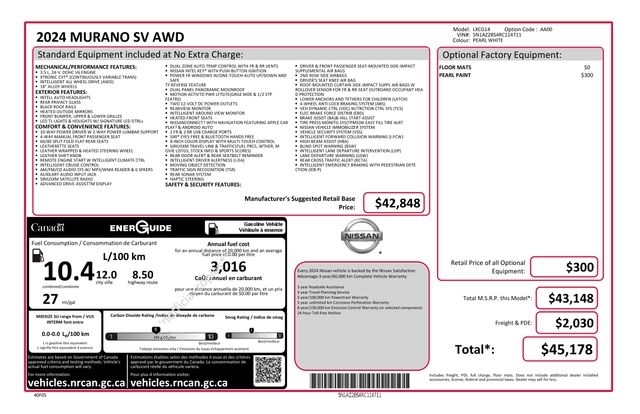 Nissan Murano SV AWD 2024