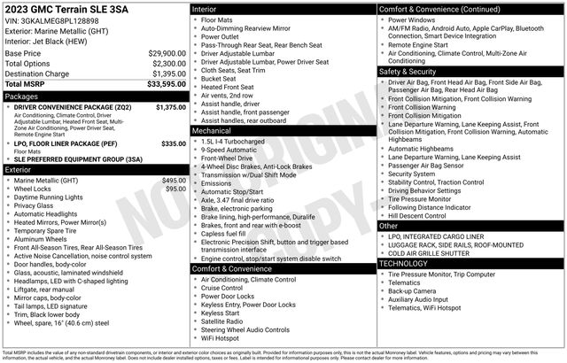 GMC Terrain SLE 2023