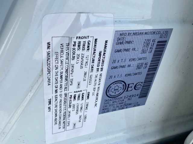 Nissan Murano Platinum AWD 2023