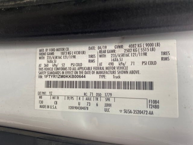 Ford Transit 250 Van Low Roof 60/40 Pass.130-in. WB 2019