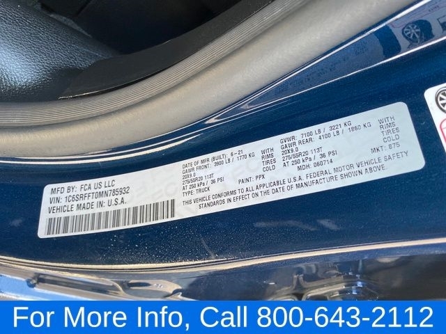 RAM 1500 Big Horn Crew Cab SWB 4WD 2021