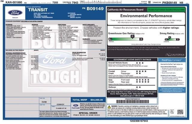 Ford Transit 350 Wagon Low Roof XLT w/Sliding Pass. 148-in. WB 2023
