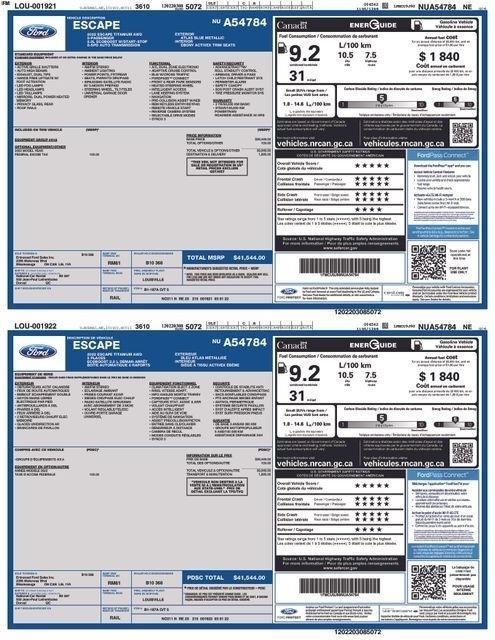 Ford Escape Titanium 4WD 2022