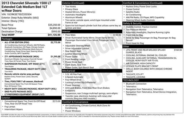 Chevrolet Silverado 1500 LT Ext. Cab 4WD 2013