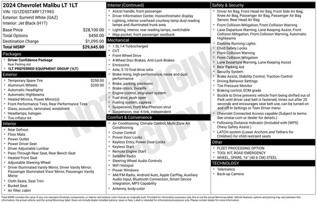 Chevrolet Malibu 1LT 2024