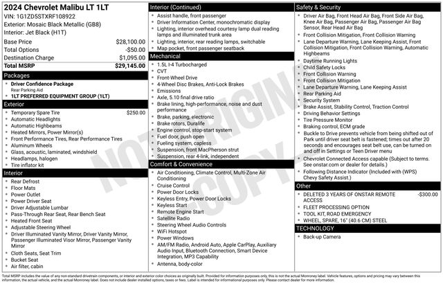 Chevrolet Malibu 1LT 2024