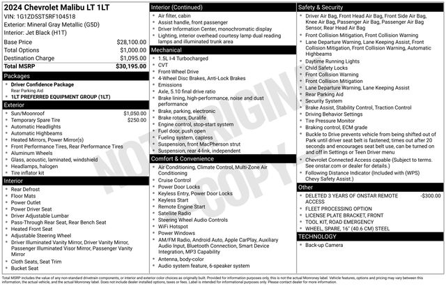 Chevrolet Malibu 1LT 2024