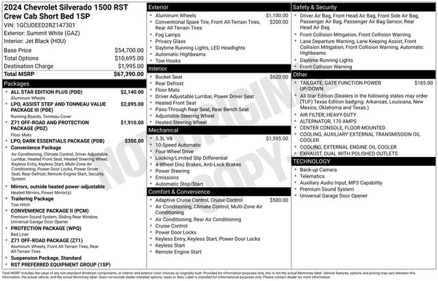 Chevrolet Silverado 1500 RST Crew Cab 4WD 2024