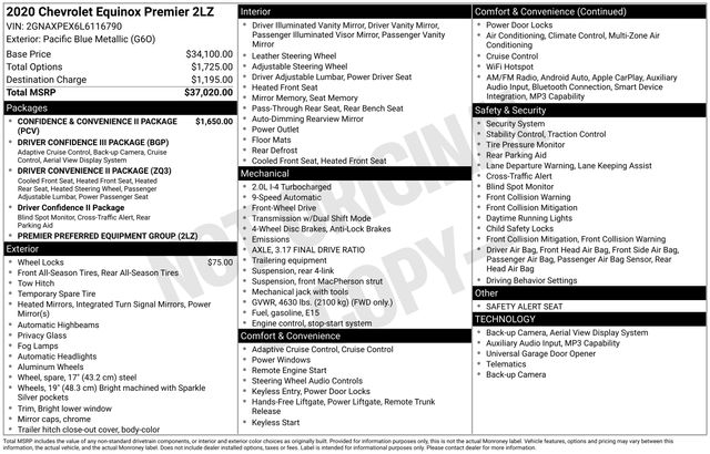 Chevrolet Equinox Premier 2.0 2WD 2020