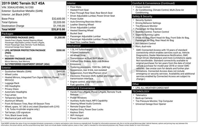 GMC Terrain SLT AWD 2019