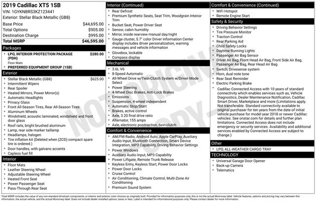 Cadillac XT5 Base AWD 2019