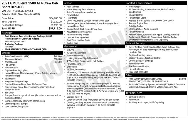 GMC Sierra 1500 AT4 Crew Cab Long Box 4WD 2021