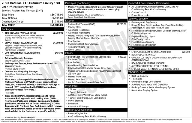 Cadillac XT6 Premium Luxury AWD 2023