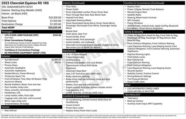 Chevrolet Equinox RS 2023