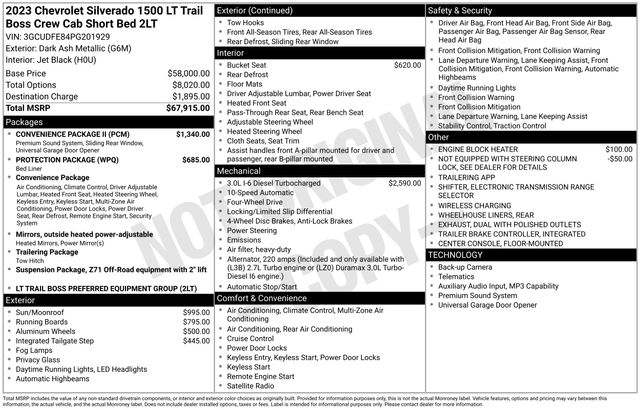 Chevrolet Silverado 1500 Trail Boss LT Crew Cab 4WD 2023