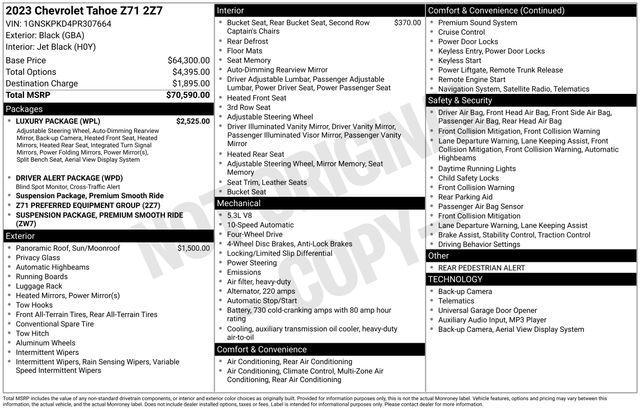 Chevrolet Tahoe Z71 2023