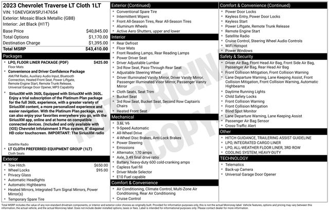Chevrolet Traverse LT Cloth AWD 2023