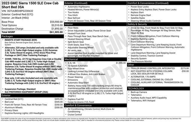 GMC Sierra 1500 SLE Crew Cab 4WD 2023