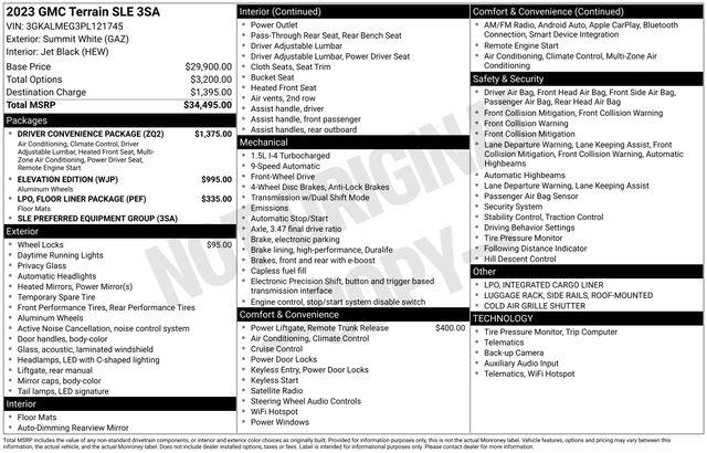 GMC Terrain SLE 2023