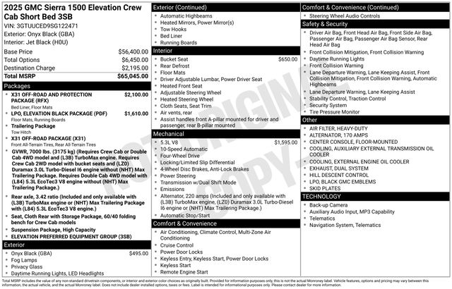 GMC Sierra 1500 Elevation Crew Cab 4WD 2025