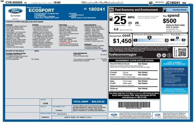 Ford EcoSport Titanium AWD 2018