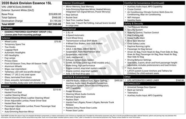 Buick Envision Preferred AWD 2020