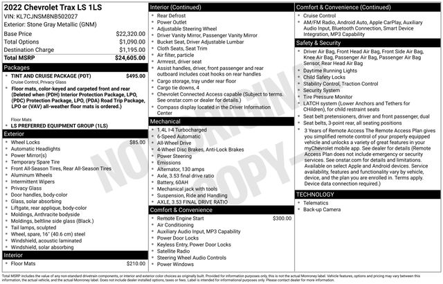 Chevrolet Trax LS AWD 2022