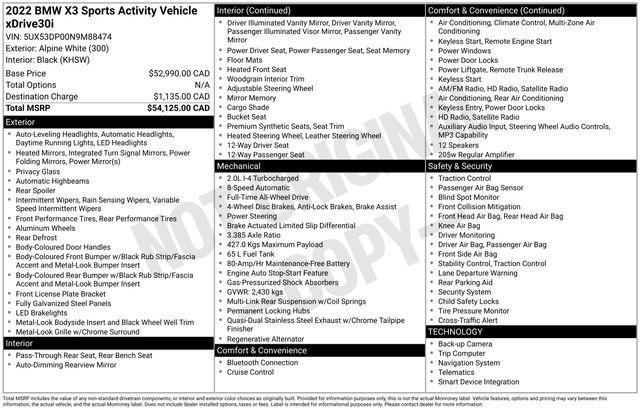 BMW X3 sDrive30i 2022