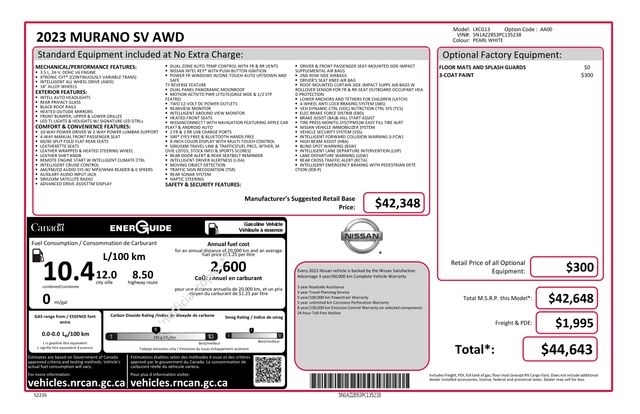Nissan Murano SV AWD 2023