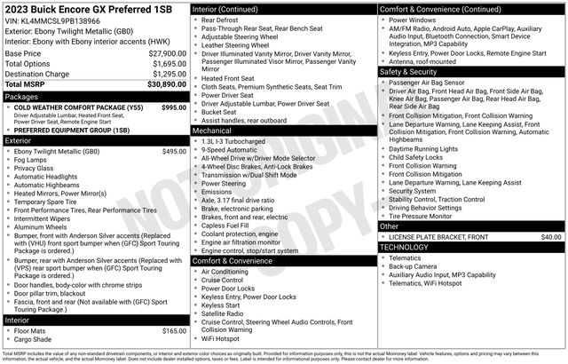 Buick Encore GX Preferred AWD 2023