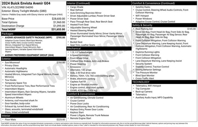 Buick Envista Avenir 2024