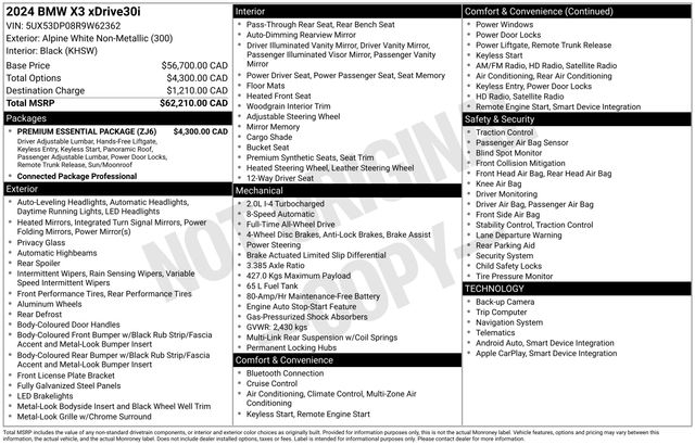 BMW X3 sDrive30i 2024