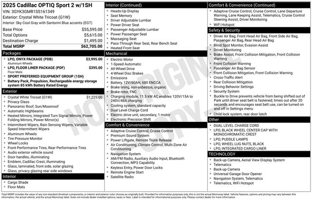 Cadillac OPTIQ Sport 2 2025