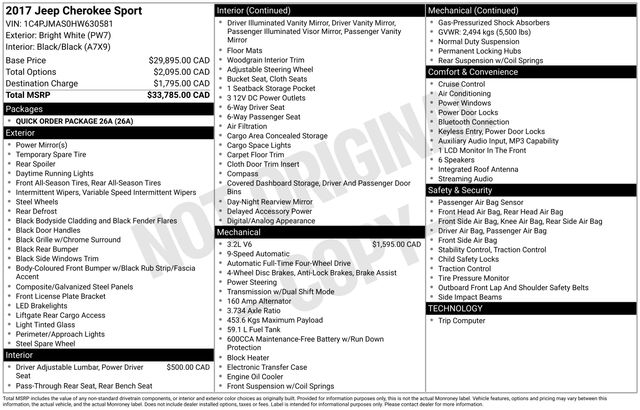 Jeep Cherokee Sport 4WD 2017