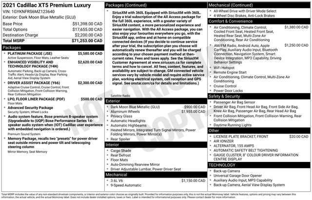 Cadillac XT5 Premium Luxury AWD 2021