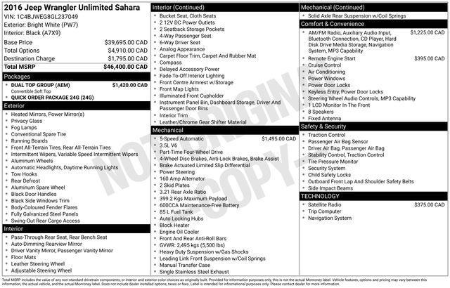 Jeep Wrangler Unlimited Sahara 4WD 2016