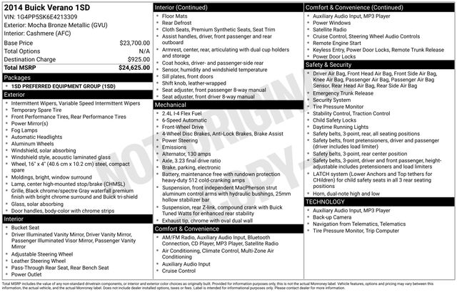 Buick Verano Base 2014