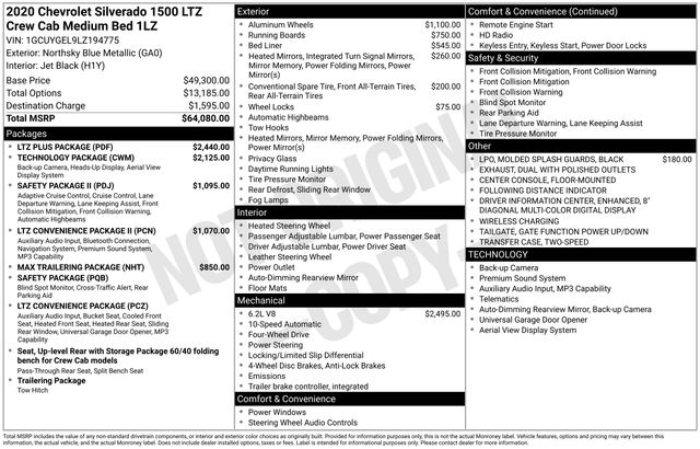 Chevrolet Silverado 1500 LTZ Crew Cab 4WD 2020