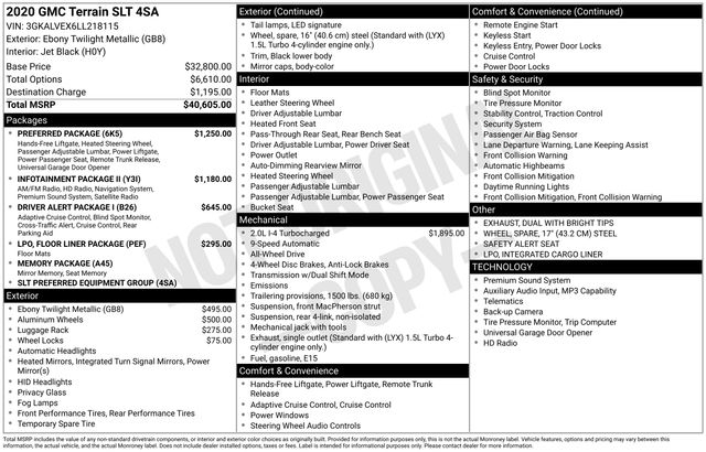 GMC Terrain SLT AWD 2020