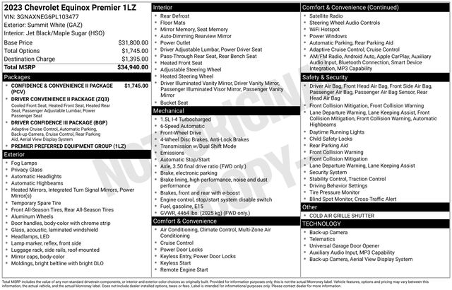 Chevrolet Equinox Premier 2023